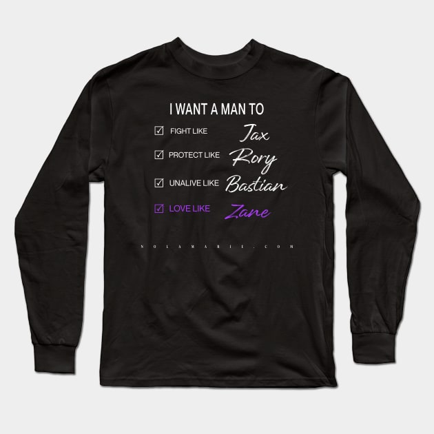 Zane Long Sleeve T-Shirt by Naughty Nerd Merch